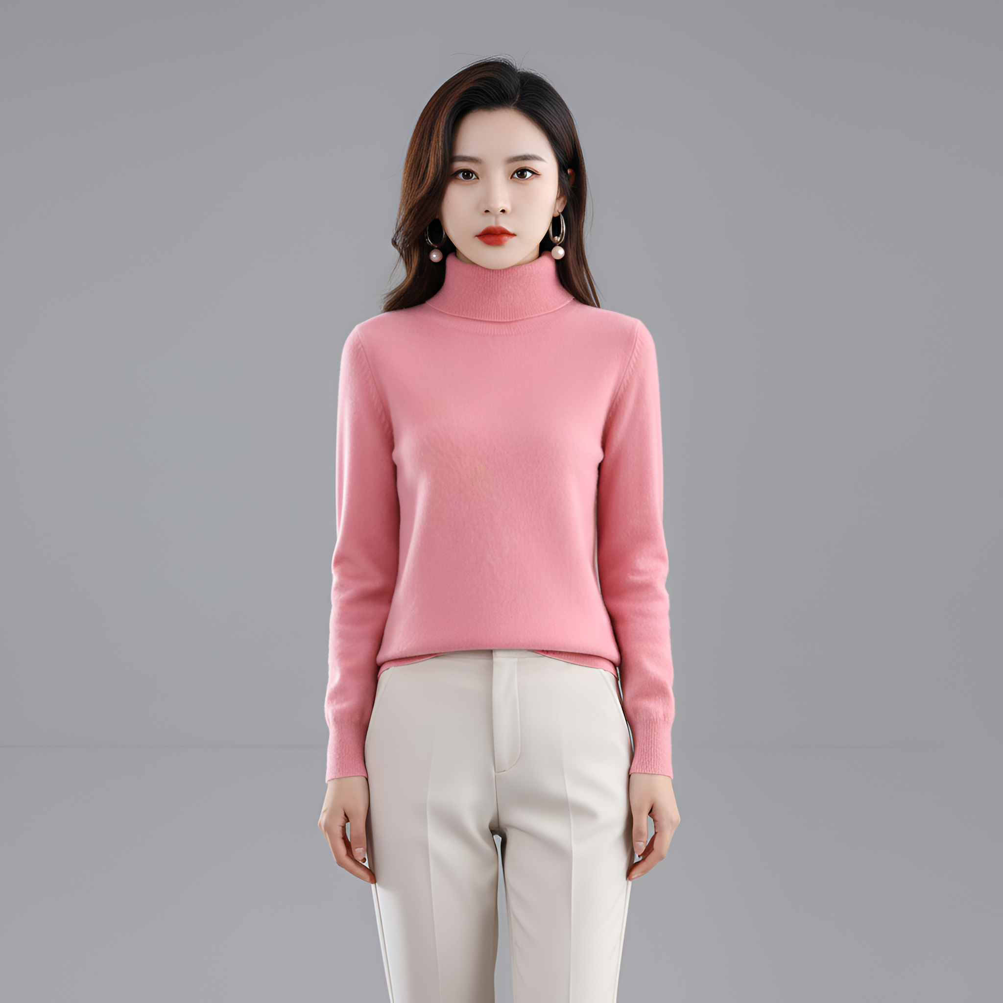 Γυναικεία πλεκτή μπλούζα με ριγέ γιακά σε απαλό πλεκτό ύφασμα